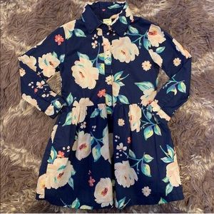❌❌SOLD!!!!❌❌🍀Floral Collar Dress🍀